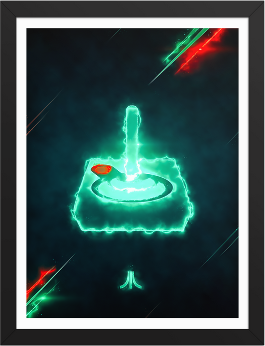 POSTER GAMES ATARI CONTROL ENERGY ILLUSTRATION
