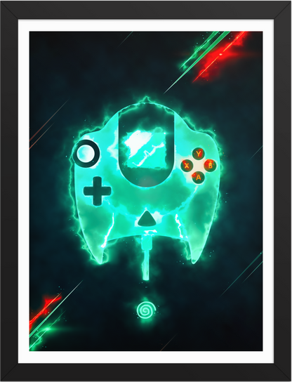 POSTER GAMES DREAMCAST CONTROL ENERGY ILLUSTRATION