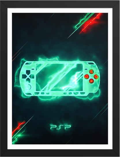 POSTER GAMES PSP CONTROL ENERGY ILLUSTRATION