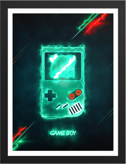 POSTER GAMES CONSOLE GAMEBOY GAME ENERGY ILLUSTRATION