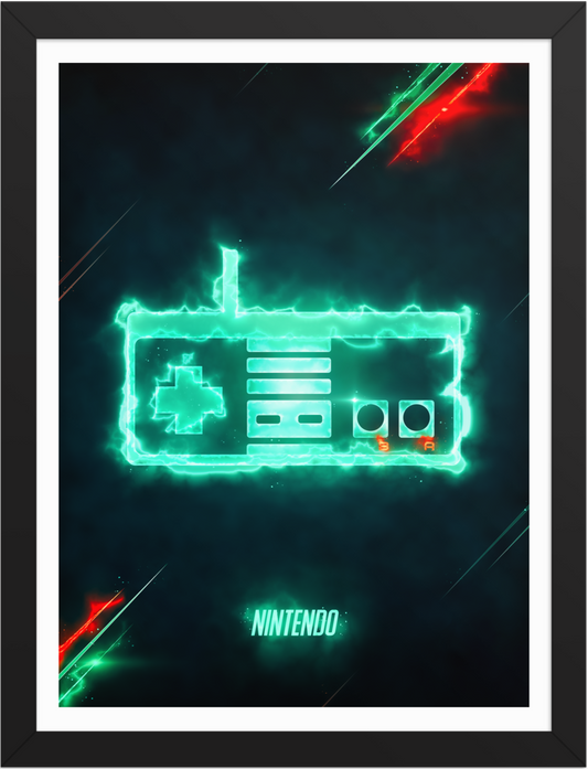 POSTER GAMES NINTENDO SYSTEM CONTROL ENERGY ILLUSTRATION