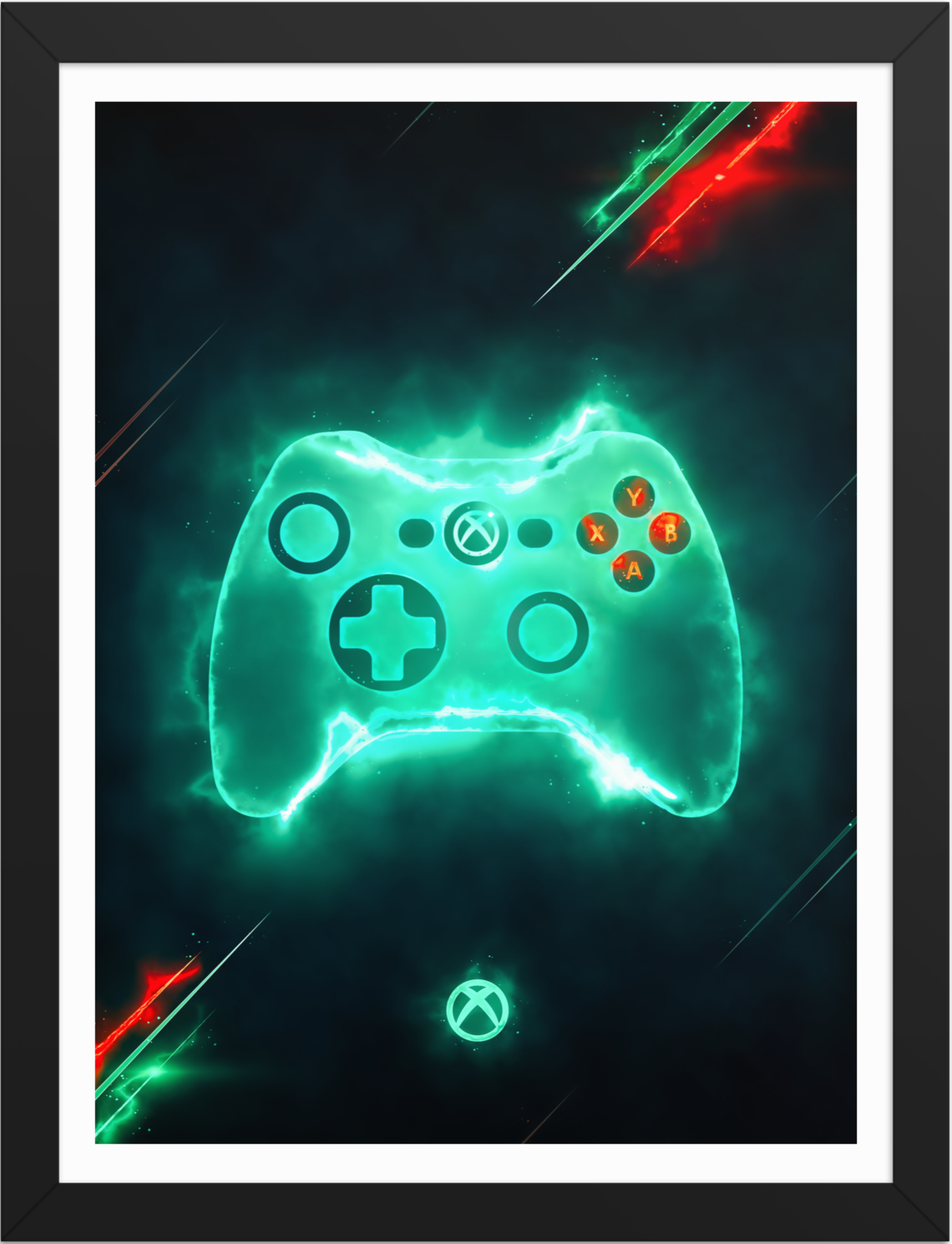 POSTER GAMES XBOX 360 CONTROL ENERGY ILLUSTRATION