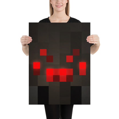 POSTER GAMES MINECRAFT FACE SPIDER ILLUSTRATION