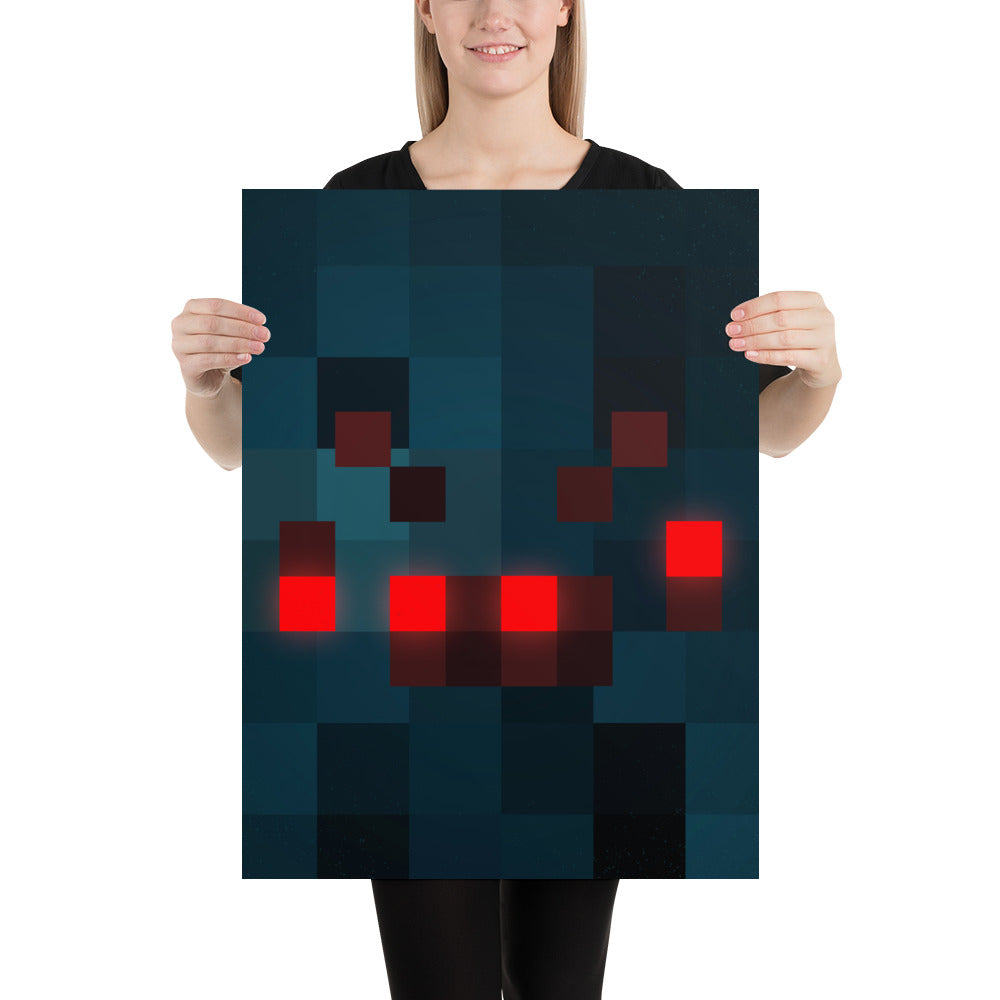 POSTER MINECRAFT FACE SPIDER CAVE