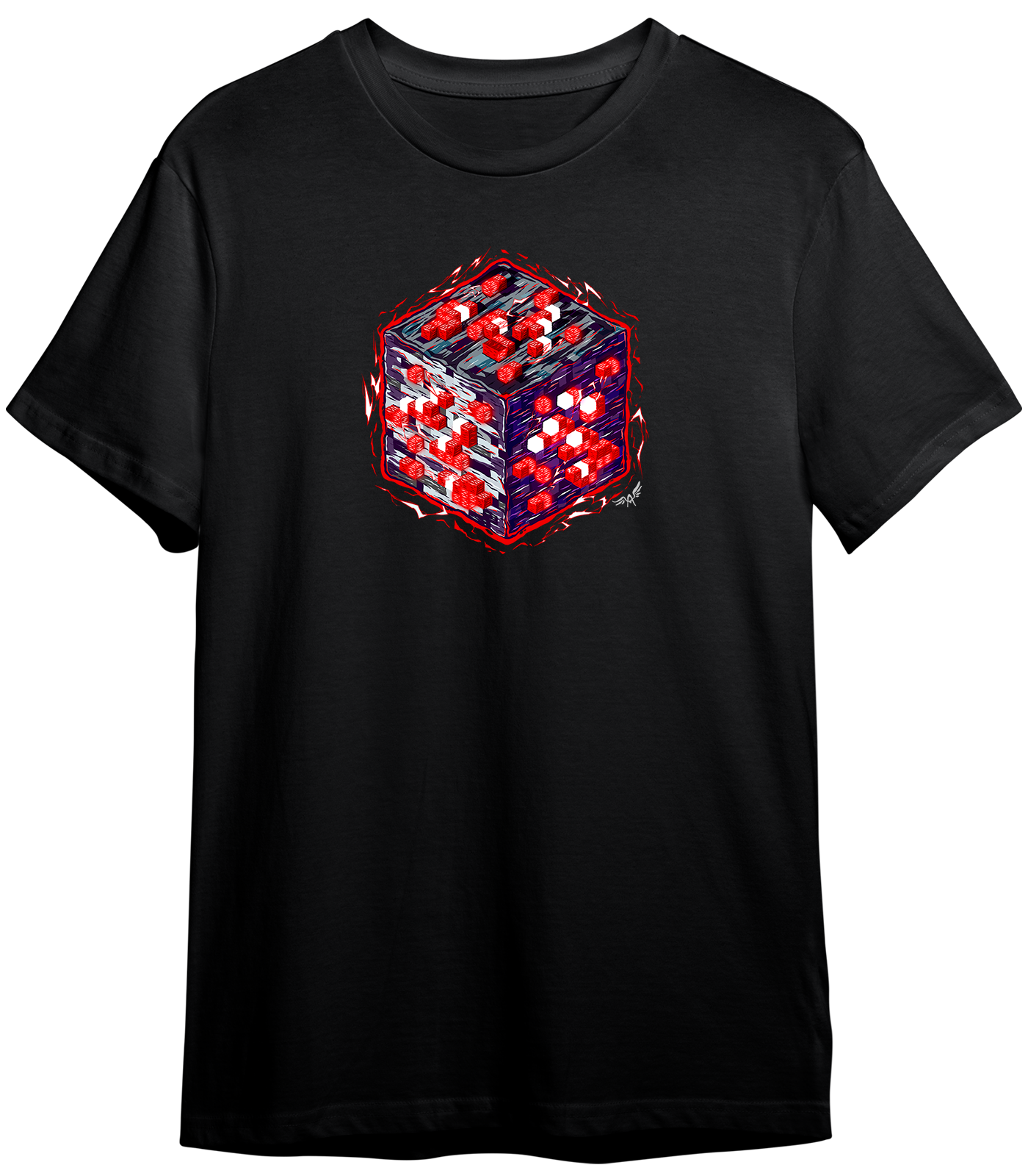 MINECRAFT BLOCKS ENERGY REDSTONE | T-SHIRT UNISEX GARMENT-DYED HEAVYWEIGHT